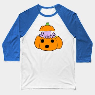 Jack O' Lantern Octopus Baseball T-Shirt